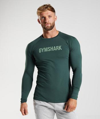 Long Sleeve Męskie Gymshark Apollo Obsidian | PL 3674XYU